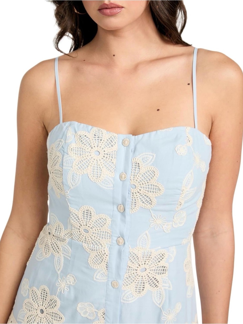Guess  Floral Crochet Tiered Maxi Dress
Offers are welcome.